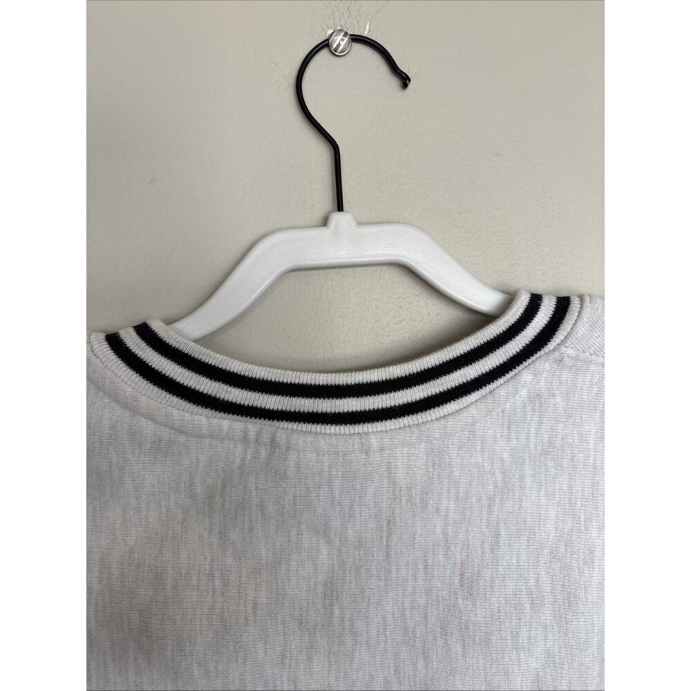 Champion Reverse Weave Ohio University Crop Sweatshirt Womens Small White V Neck - Picture 7 of 9